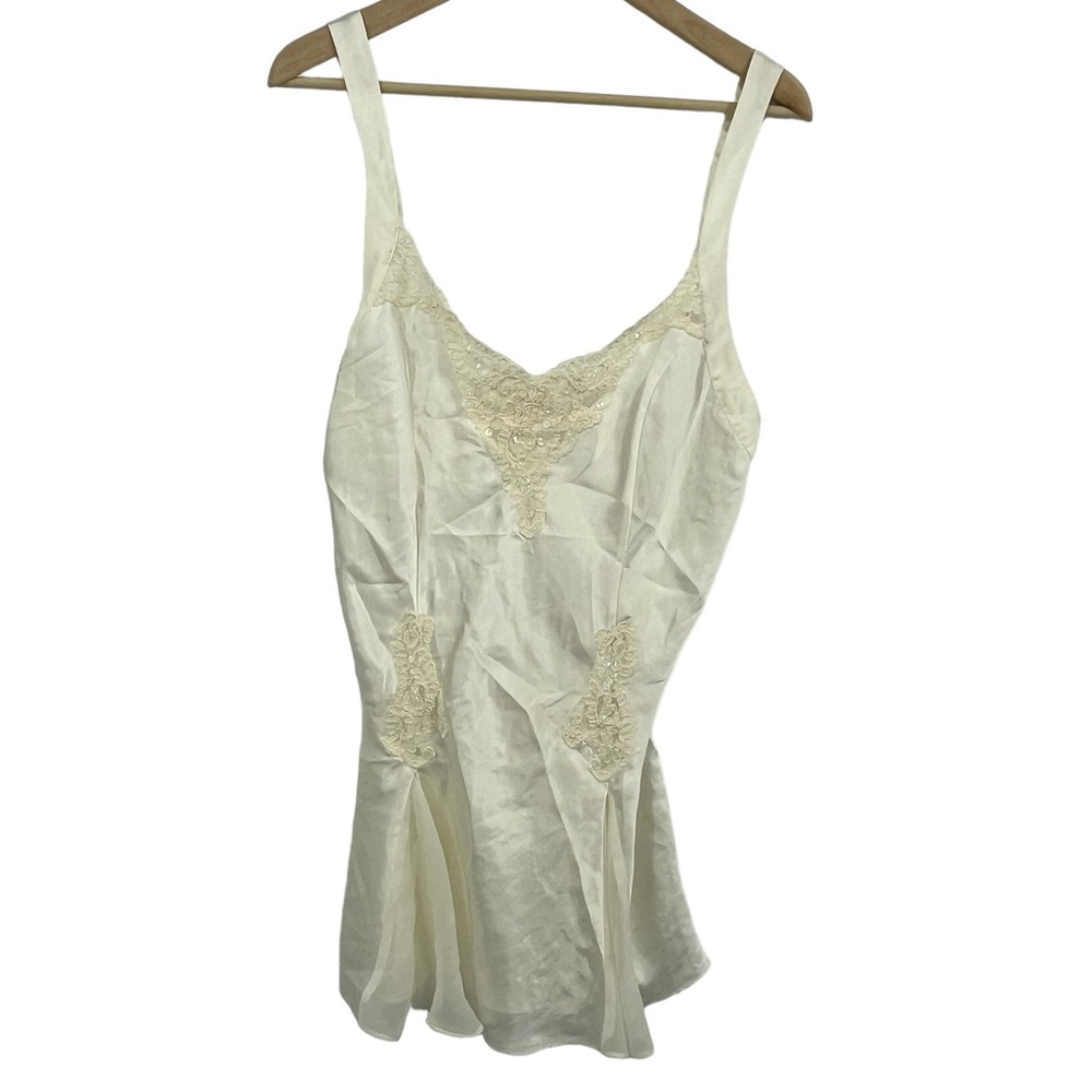 Victoria’s Secret White Large Nightgown Cream Sexy Short Dress Pajama Womens